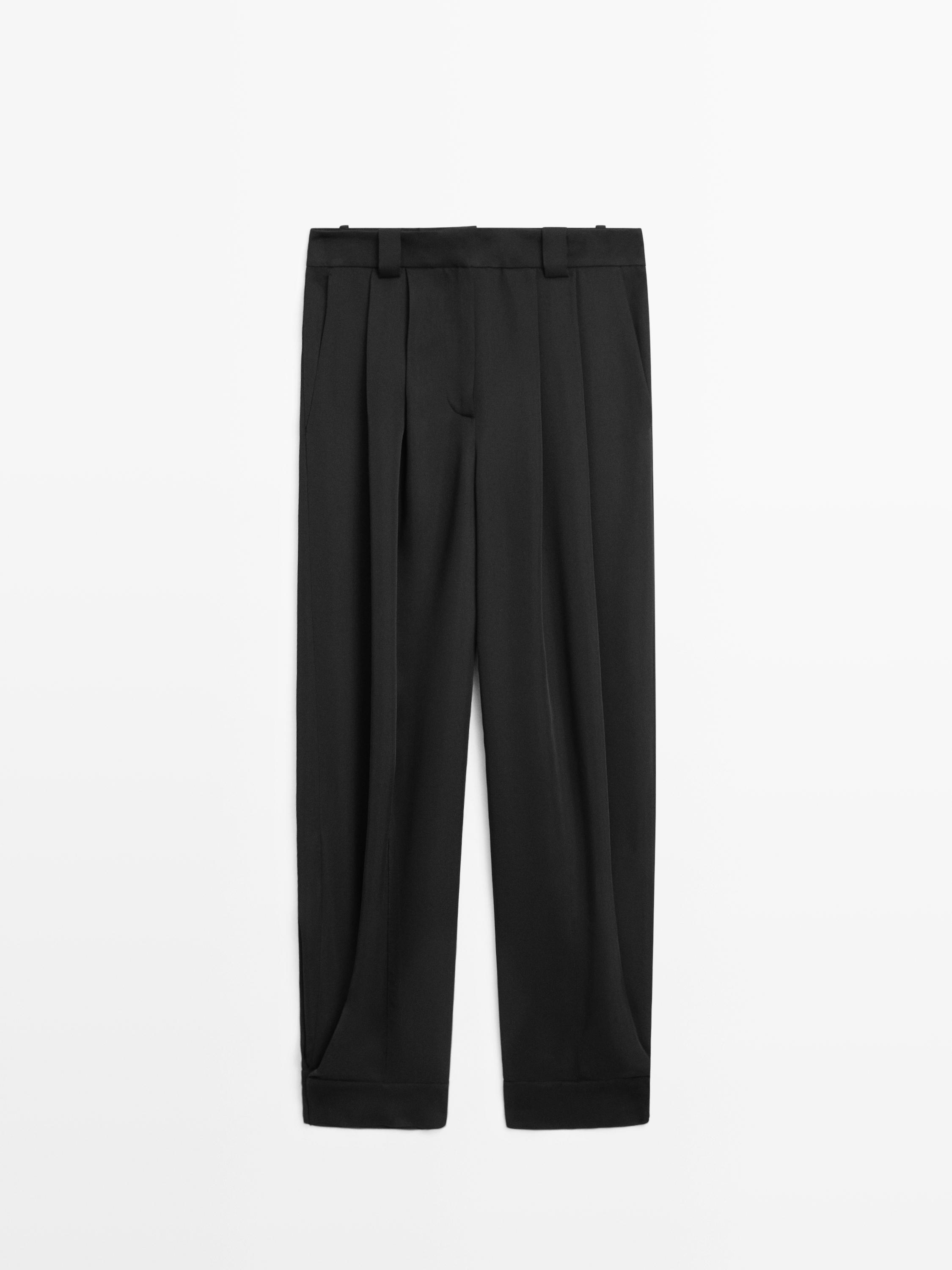 Pantalon bouffant en tissu fluide